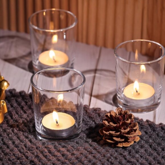 Letine 16-Pack Votive Candle Holders - Clear Glass Tea Light Holders - NWOT - Picture 5 of 5